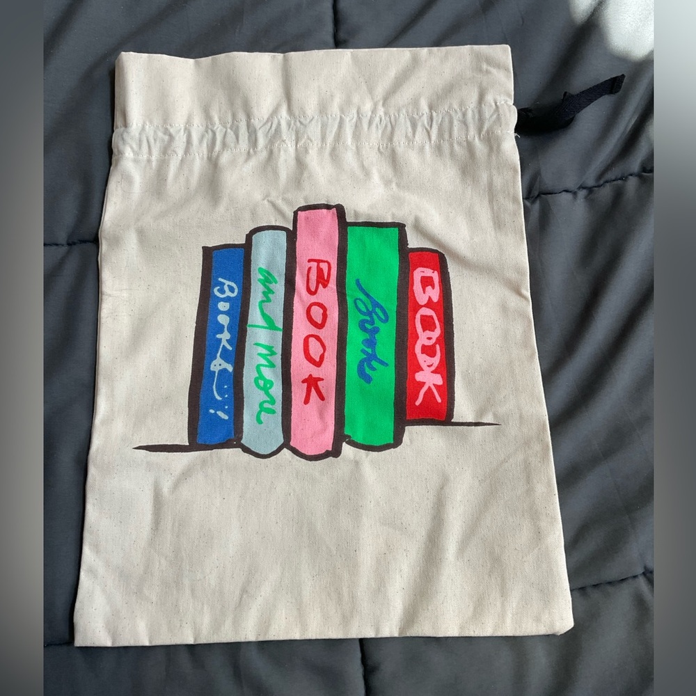 Colorful Book Design Drawstring Bag
